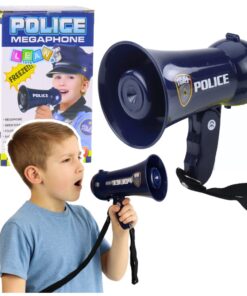 Policijos megafonas vaikams su garso efektais