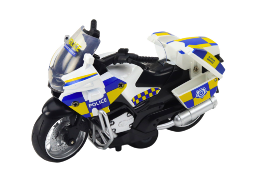 Policijos motociklas su frikciniu varikliu