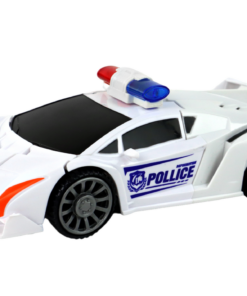 Policijos robotas automobilis baltas 2in1