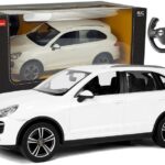 Porsche Cayenne RASTAR 1:14 – baltas nuotolinio valdymo automobilis (2.4G)