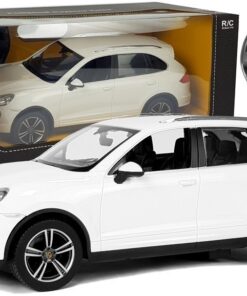 Porsche Cayenne RASTAR 1:14 – baltas nuotolinio valdymo automobilis (2.4G)