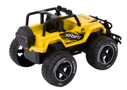 RC bekelės automobilis 1:18 geltonas
