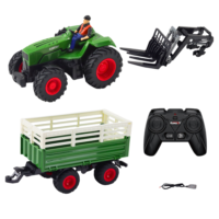 RC traktorius su priekaba ir šakėmis 1:24