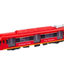 Raudonas City Express metro traukinys