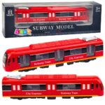 Raudonas City Express metro traukinys