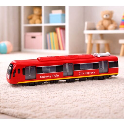 Raudonas City Express metro traukinys