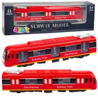 Raudonas City Express metro traukinys