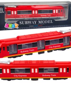 Raudonas City Express metro traukinys