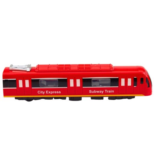 Raudonas City Express metro traukinys