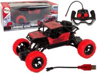 Raudonas RC bekelės automobilis 1:18