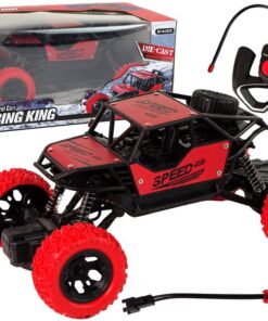 Raudonas RC bekelės automobilis 1:18