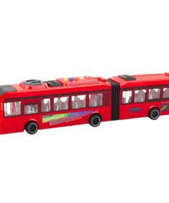 Raudonas šarnyrinis autobusas 1:16 su garsais
