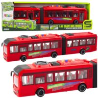 Raudonas šarnyrinis autobusas 1:16 su garsais