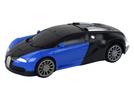 Robotas automobilis mėlynas 2in1