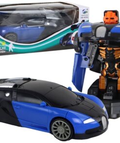 Robotas automobilis mėlynas 2in1
