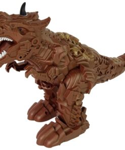 Rudas garų dinozauras su projektoriumi