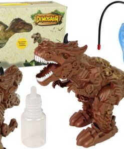 Rudas garų dinozauras su projektoriumi