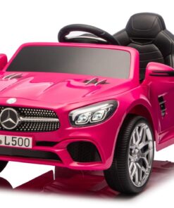 S506 rožinis elektromobilis vaikams – Mercedes SL500