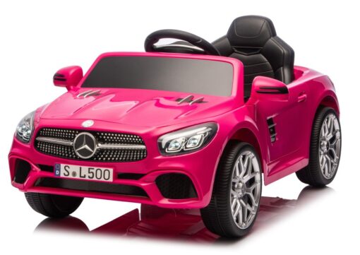 S506 rožinis elektromobilis vaikams – Mercedes SL500