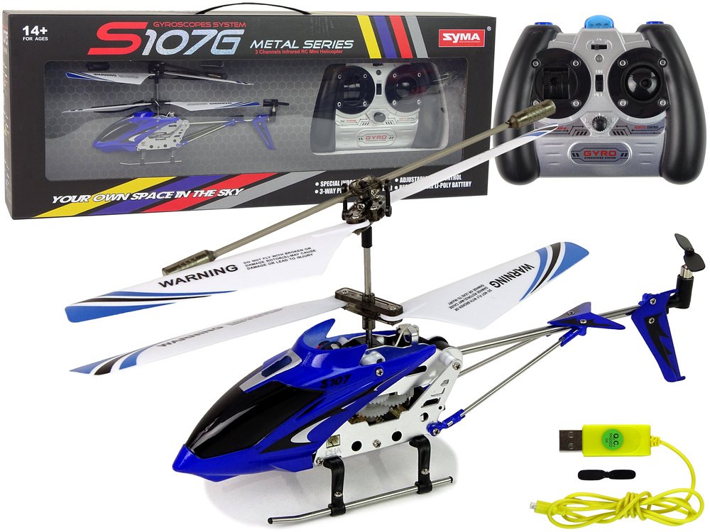 SYMA S107G metalinis RC sraigtasparnis su GYRO stabilizacija