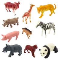 Safari ir laukinių gyvūnų rinkinys – 58 elementai su dėže