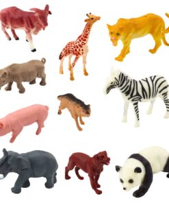Safari ir laukinių gyvūnų rinkinys – 58 elementai su dėže
