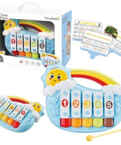 Saulutės penkių tonų pianinas kūdikiams