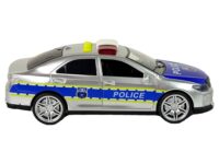 Sidabrinis policijos automobilis su šviesomis ir garsais