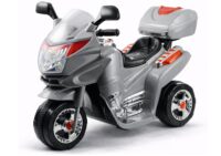 Sidabrinis vaikiškas elektrinis motociklas HC8051