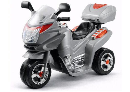 Sidabrinis vaikiškas elektrinis motociklas HC8051