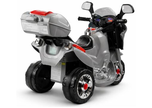Sidabrinis vaikiškas elektrinis motociklas HC8051