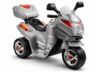 Sidabrinis vaikiškas elektrinis motociklas HC8051