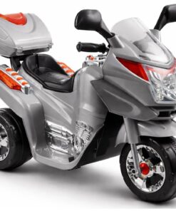 Sidabrinis vaikiškas elektrinis motociklas HC8051