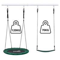 Sodo supynės su rėmu – gandro lizdas 80 cm + klasikinė sėdynė