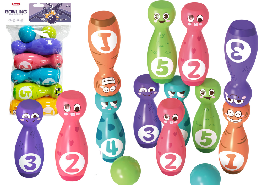 V&auml;rviline bowlingukomplekt lastele 1-10