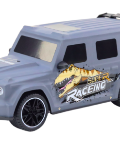 Sportinis automobilis su dinozauru 1:10 pilkas
