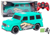 Sportinis automobilis su dinozauru 1:10 žalias