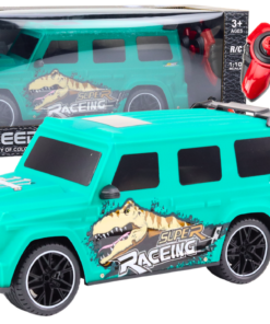 Sportinis automobilis su dinozauru 1:10 žalias