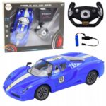 Sportinis automobilis valdomas pultu mėlynas