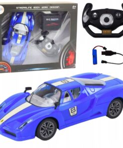 Sportinis automobilis valdomas pultu mėlynas
