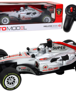 Sportinis automobilis valdomas pultu sidabrinis