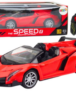 Sportinis nuotoliniu būdu valdomas automobilis RC 1:18 – raudonas