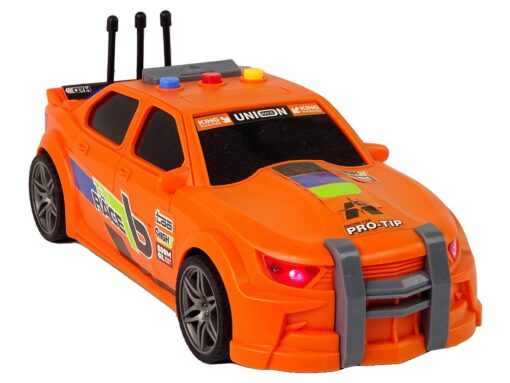 Sportinis oranžinis automobilis 1:16 su efektais