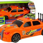 Sportinis oranžinis automobilis 1:16 su efektais