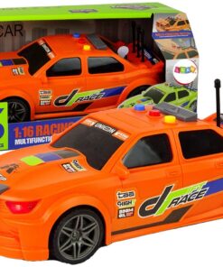 Sportinis oranžinis automobilis 1:16 su efektais