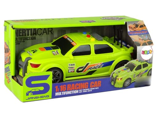 Sportinis žalias automobilis 1:16 su efektais