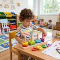 TOOKY TOY formų rūšiuoklis su spalvingomis Montessori kaladėlėmis