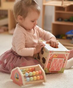 TOOKY TOY medinis ūkio veiklų rūšiuotuvas Montessori su abakusu