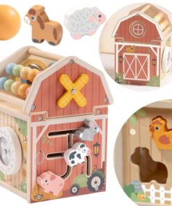 TOOKY TOY medinis ūkio veiklų rūšiuotuvas Montessori su abakusu