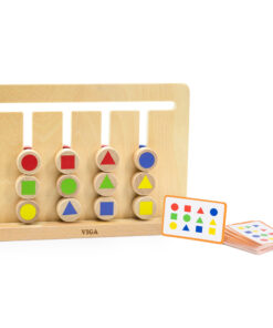 VIGA Montessori spalvų ir formų dėlionių žaidimas